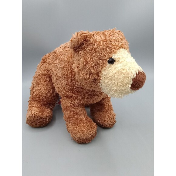Douglas The Cuddle Toy Plush Brown Bear 9" Long. Standing On All Four Legs. - Picture 7 of 10
